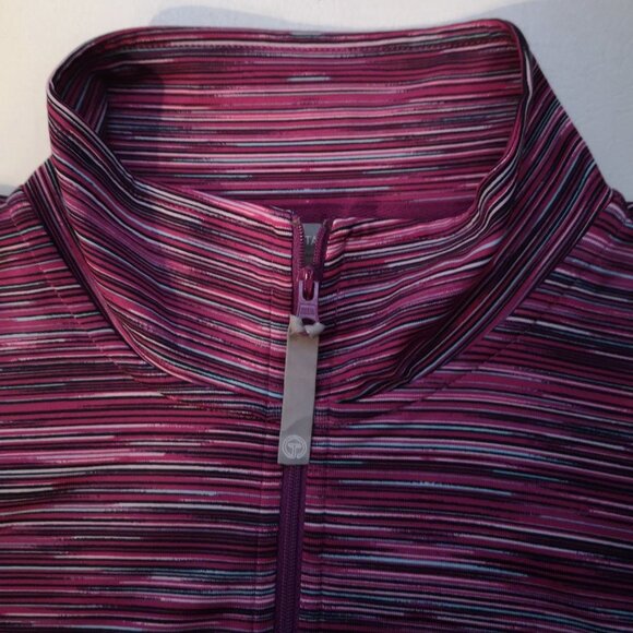 T by Talbots Ladies 1/4 Zip Multi Colored Long Sleeve Active Pullover - Picture 4 of 9